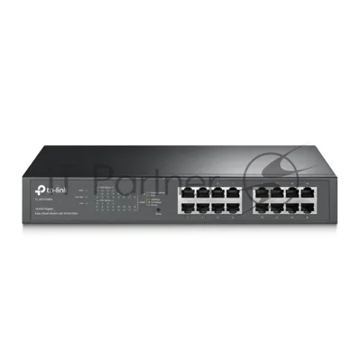 Коммутатор TP-Link TL-SG1016PE, 8×1 Гбит/с PoE+ + 8×1 Гбит/с Uplink, настраиваемый