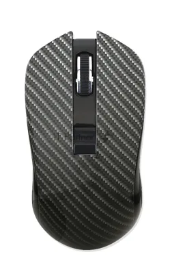 Мышь беспроводная Qumo Kevlar M26 черный, 1600 dpi, радиоканал, USB, кнопки - 4