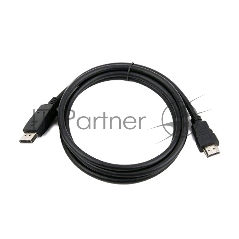 Кабель Cablexpert DisplayPort->HDMI, 5м, 20M/19M, черный, экран, пакет