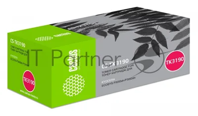 Картридж лазерный Cactus CS-TK3190 черный (25000 стр.) для Kyocera Ecosys P3055dn/P3060dn