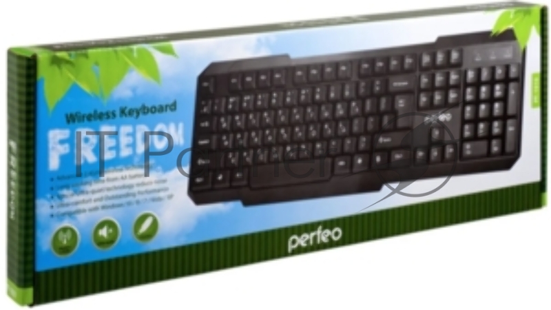 Клавиатура беспроводная Perfeo "FREEDOM", USB, черная (PF-1010)