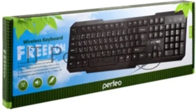 Клавиатура беспроводная Perfeo "FREEDOM", USB, черная (PF-1010)