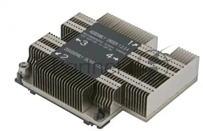 Радиатор для серверного процессора Supermicro SNK-P0067PD, алюминий, 140 Вт, LGA 3647, Square ILM, высота 1U