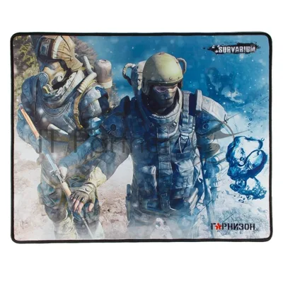 Коврик для мыши Гарнизон GMP-200, игровой, дизайн- игра Survarium, ткань/резина, размеры 437 x 350 x 3 мм