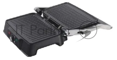 Гриль-пресс электрический Endever Grillmaster 220, серебристый/черный