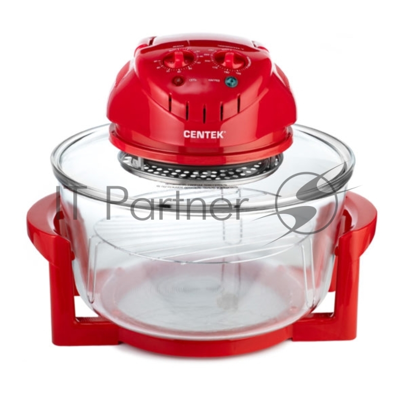 Аэрогриль Centek Ct-1456 красный, 1400 Вт, 12 л, механическое управление, 0 программ