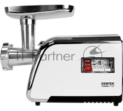 Мясорубка электрическая Centek CT-1602 Juice белый, 2000 Вт, 2.0 кг/мин, реверс, защита от перегрузки, металлический лоток, насадки - 5