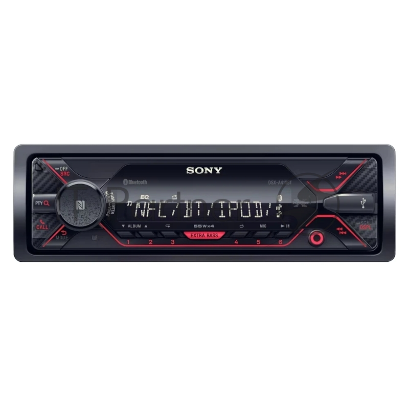 Автомагнитола Sony DSX-A410BT, 1 DIN, Bluetooth, USB Type-A, AUX, съёмная панель