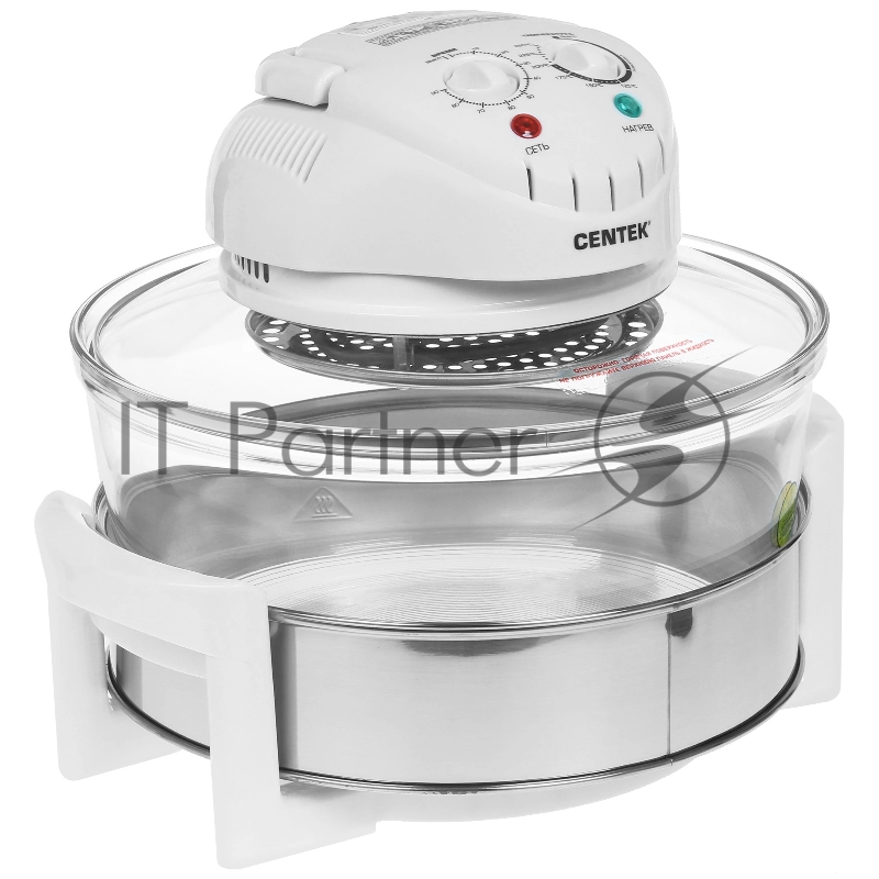 Аэрогриль Centek Ct-1456 белый, 1400 Вт, 12 л, механическое управление, 0 программ