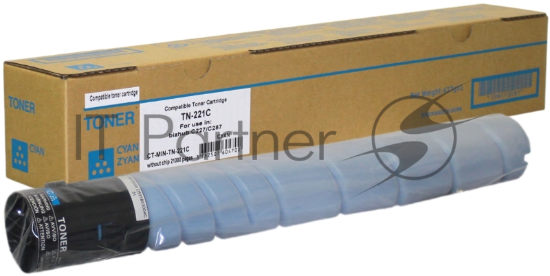 Картридж лазерный ELP TN-221C голубой (21000 стр) для Konica-Minolta bizhub C227/C287