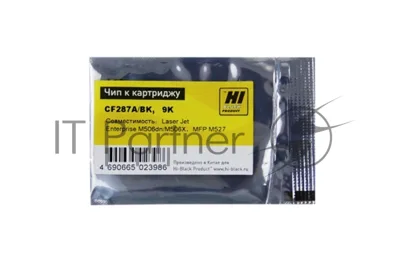 Чип Hi-Black к картриджу HP LJ Enterprise M506/M527/M501 (CF287A) OEM SIZE, Bk, 9K