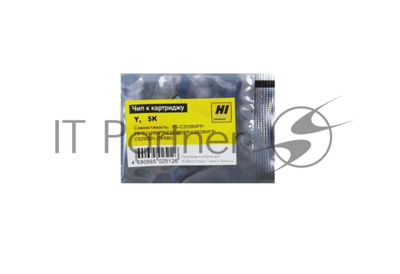 Чип Hi-Black к картриджу Kyocera Mita FS-C2026/C2126MFP/C5250DN, Y, TK-590, 5К
