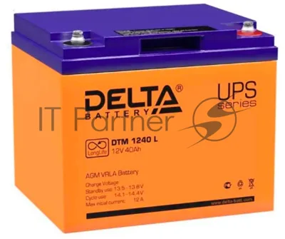 Батарея для ИБП Delta DTM 1240 L (12V, 40Ah) с увеличенным сроком службы (10 лет)