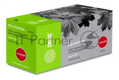 Картридж лазерный Cactus CS-C040HBK черный (12500 стр.) для Canon LBP 710CX/712CX
