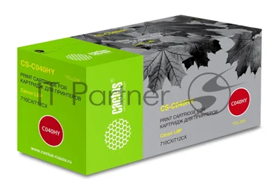 Картридж лазерный Cactus CS-C040HY желтый (10000 стр.) для Canon LBP 710CX I-SENSYS/712CX I-SENSYS