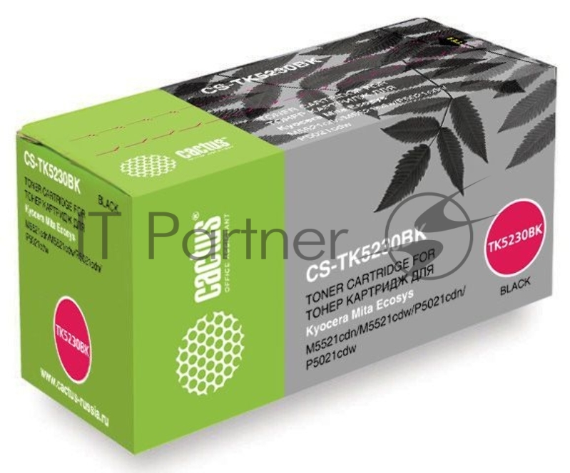 Картридж лазерный Cactus CS-TK5230BK черный (2600 стр.) для Kyocera Ecosys M5521cdn/M5521cdw/P5021cdn/P5021cdw