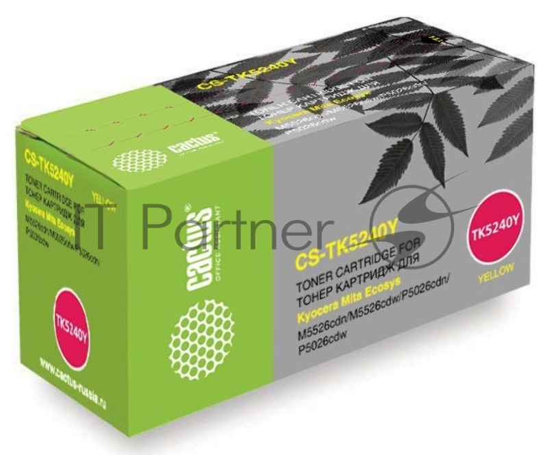 Картридж лазерный Cactus CS-TK5240Y желтый (3000 стр.) для Kyocera Ecosys M5526cdn/M5526cdw/P5026cdn/P5026cdw