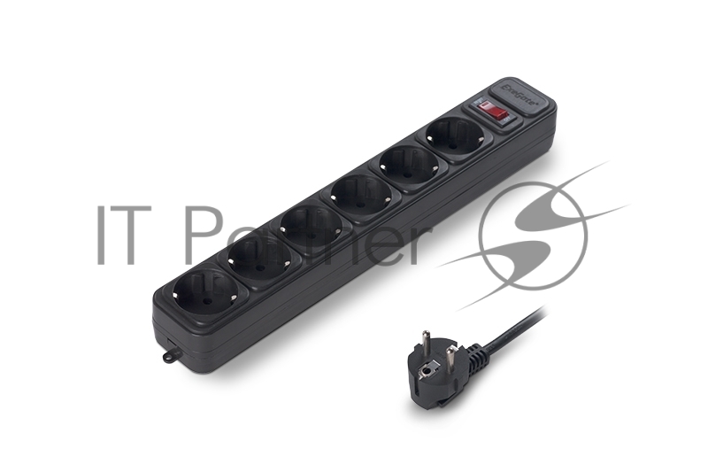 Сетевой фильтр ExeGate EX266864RUS SP-6-1.5B (6 розеток, 1.5м, евровилка, черный)