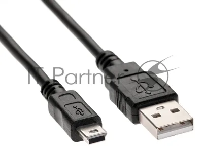 Кабель USB 2.0 A-->mini-B 5P (1м) черный TELECOM/VCOM TC6911BK-1.0M