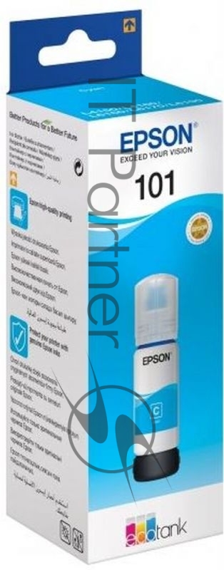 Картридж струйный Epson L101 C13T03V24A синий (70мл) для Epson L4150/L4160/L6160/L6170/L6190