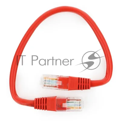 Патч-корд UTP Cablexpert cat.5e, 0.25м, литой, многожильный, красный