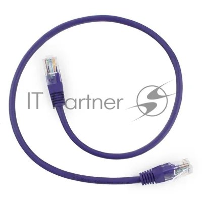 Патч-корд UTP Cablexpert cat.5e, 0.5м, литой, многожильный, фиолетовый