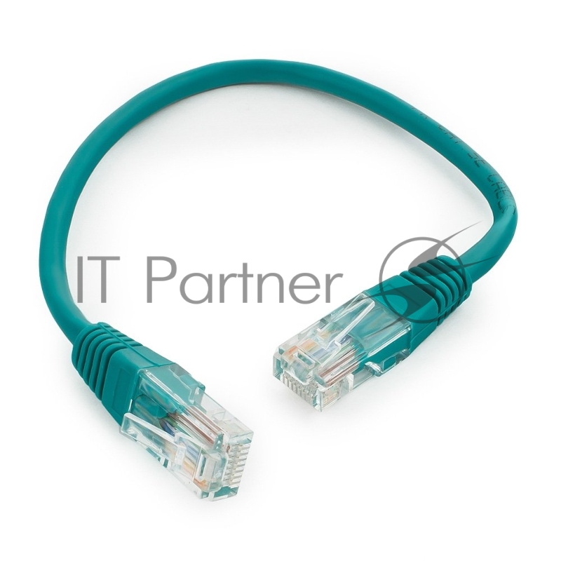 Патч-корд UTP Cablexpert cat.5e 0.25м, литой, многожильный, зеленый