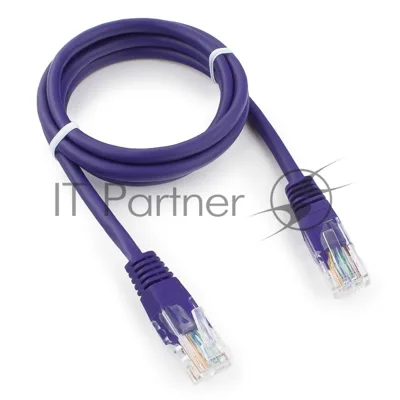 Патч-корд UTP Cablexpert cat.5e, 1м, литой, многожильный, фиолетовый