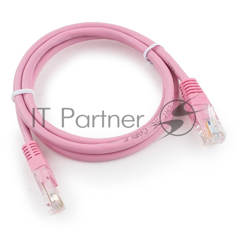 Патч-корд UTP Cablexpert cat.5e, 1м, литой, многожильный, розовый