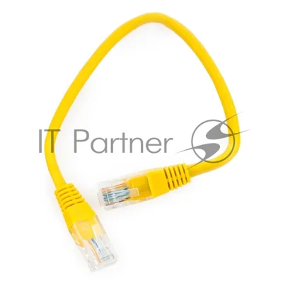Патч-корд UTP Cablexpert cat.5e, 0.25м, литой, многожильный, желтый