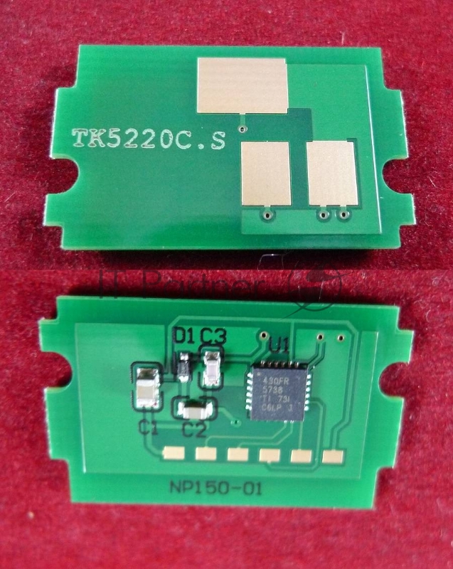 Чип для Kyocera Ecosys P5021cdn/M5521cdn (TK5220C) Cyan 1.2K (ELP, Китай)