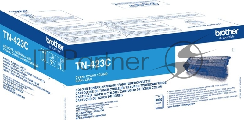 Картридж лазерный Brother TN-423C голубой (4000 стр.) для HL-L8260CDW, HL-L8360CDW, DCP-L8410CDW, MFC-L8690CDW, MFC-L8900CDW
