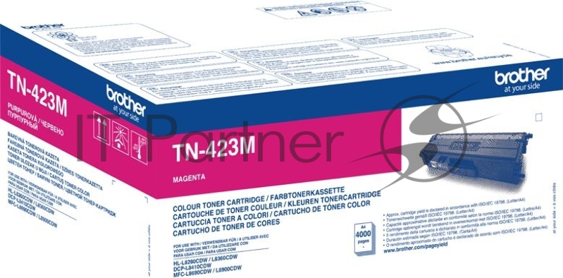 Картридж лазерный Brother TN-423M пурпурный (4000 стр.) для HL-L8260CDW, HL-L8360CDW, DCP-L8410CDW, MFC-L8690CDW, MFC-L8900CDW