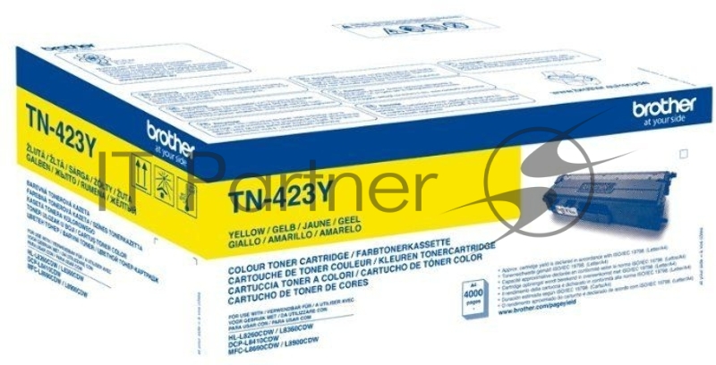Картридж лазерный Brother TN-423Y желтый (4000 стр.) для HL-L8260CDW, HL-L8360CDW, DCP-L8410CDW, MFC-L8690CDW, MFC-L8900CDW