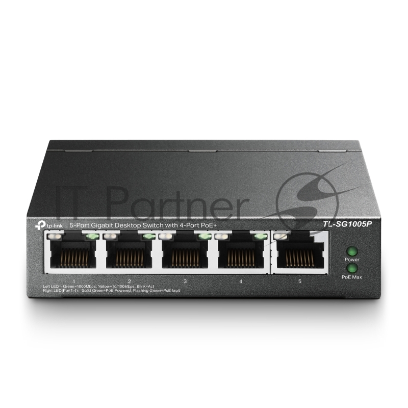 Коммутатор TP-Link TL-SG1005P, 4×1 Гбит/с PoE+ + 1×1 Гбит/с Uplink, неуправляемый