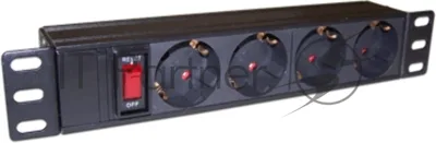 Блок розеток 10" 4 шт., 10A 250V, без шнура питания