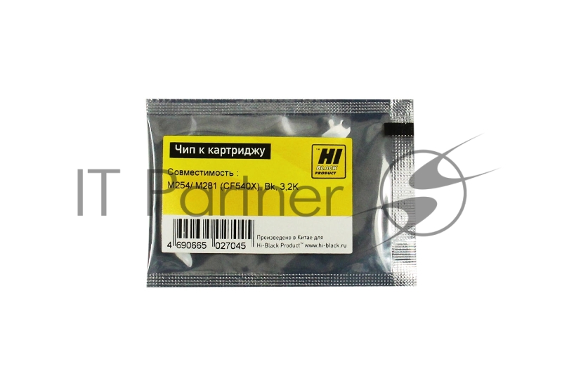 Чип Hi-Black к картриджу HP CLJ Pro M254/MFP M281 (CF540X), Bk, 3,2K