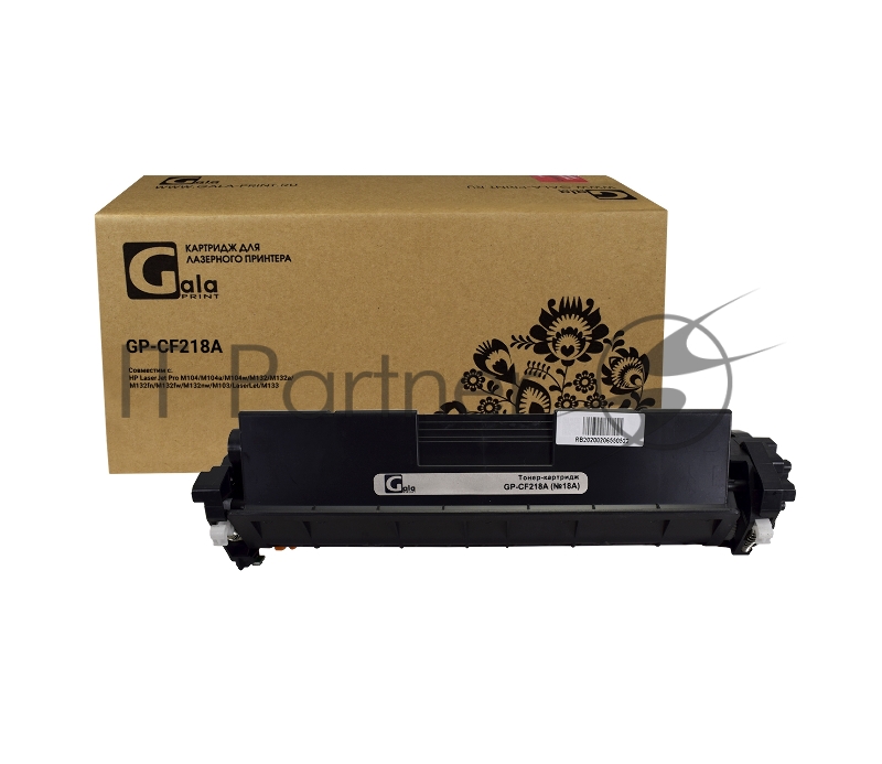 Картридж лазерный GalaPrint GP-CF218A-BK (№18A) черный с чипом (1400 стр.) для HP LJ Pro M104a/M104w/M132a/M132fn/M132fw/M132nw
