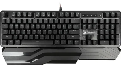 Клавиатура проводная A4 B975 механическая черный USB Gamer LED (подставка для запястий)