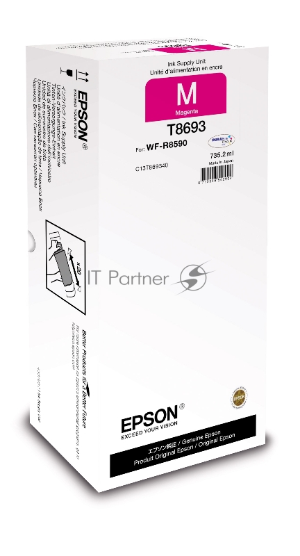 Картридж струйный Epson C13T838340 пурпурный (20 000 стр. 167.4 мл) для WorkForce WF-R5190DTW WF-R5190, WF-R5690DTWF WF-R5690
