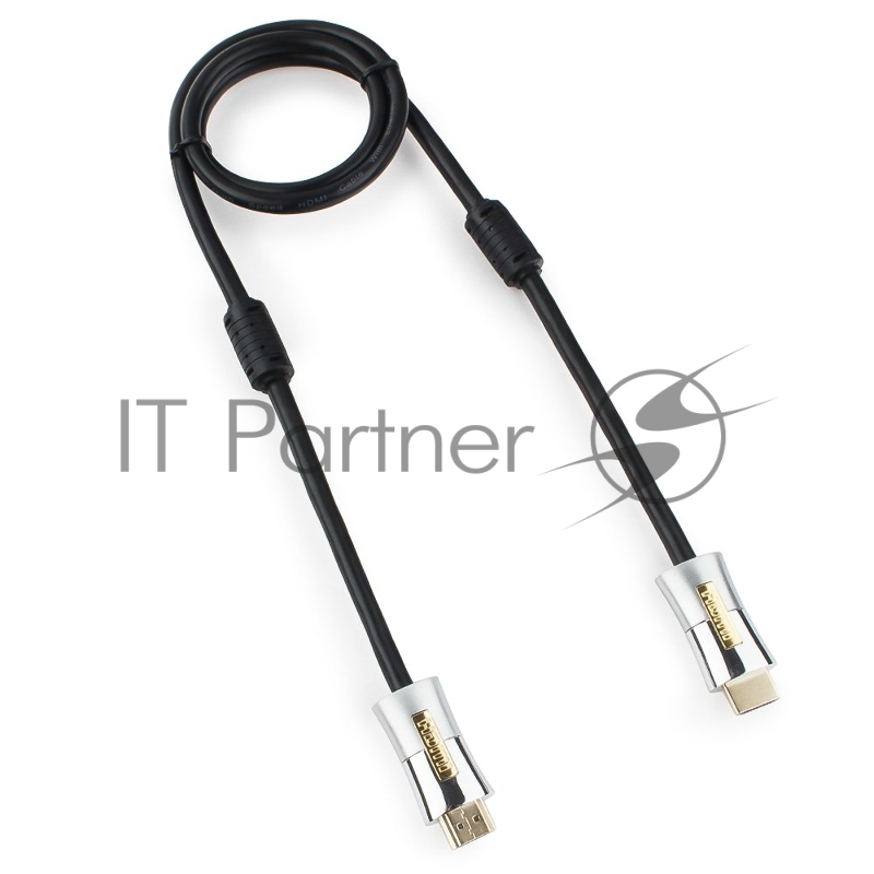 Кабель Cablexpert HDMI, серия Platinum, 1 м, v2.0, M/M, позол.разъемы, металлический корпус, ферритовые кольца, блистер
