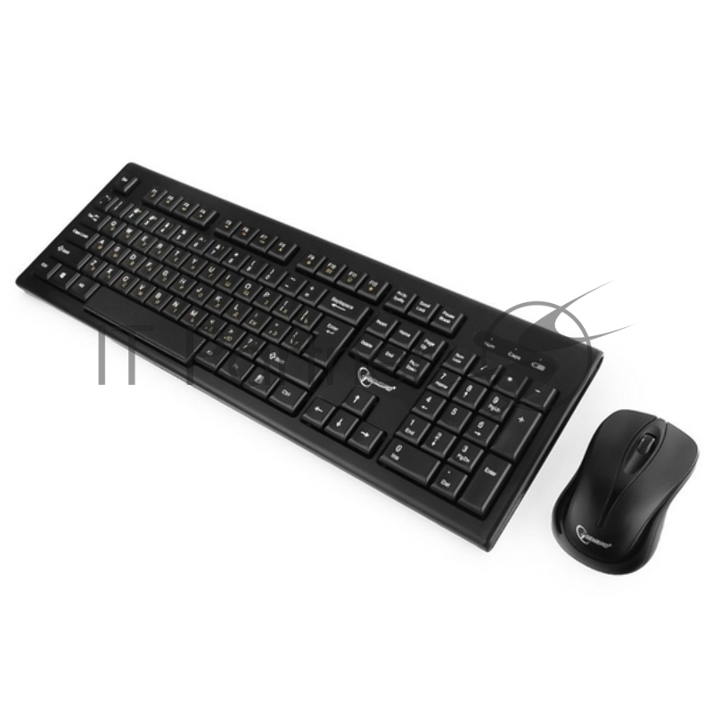Комплект клавиатура+мышь Gembird KBS-8002 беспроводной, USB, 1000 DPI, чёрный