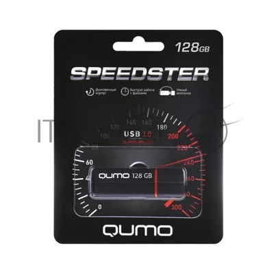 Флешка USB QUMO 128Gb SPEEDSTER 3.0 BLACK, цвет корпуса черный (QM128GUD3-SP-black)