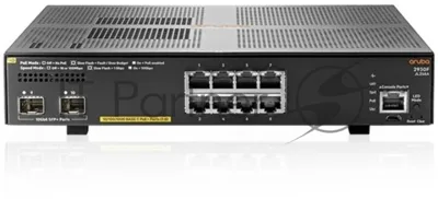 Коммутатор HPE Aruba 2930F 8G PoE+ 2SFP+, 8×1 Гбит/с PoE+ + 2×10 Гбит/с SFP+, управляемый