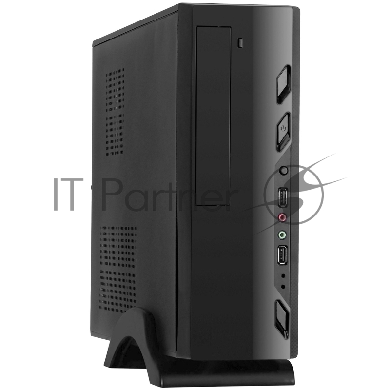 Компьютерный корпус MiniITX ExeGate MI-208 Black, miniITX/mATX, M400, 80мм, 2хUSB, Audio