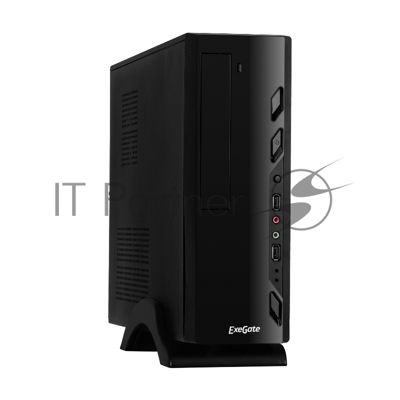 Компьютерный корпус ExeGate EX268694RUS Компьютерный корпус MiniITX ExeGate MI-208 Black, miniITX/mATX, M350, 80мм, 2хUSB, Audio