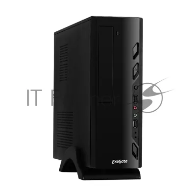 Компьютерный корпус ExeGate EX268694RUS Компьютерный корпус MiniITX ExeGate MI-208 Black, miniITX/mATX, M350, 80мм, 2хUSB, Audio
