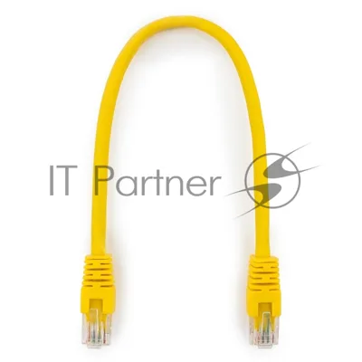 Патч-корд UTP Cablexpert cat.6, 0.25м, литой, многожильный, желтый