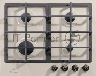 Газовая варочная поверхность De Luxe TG4_750231F-072, 4 конфорки, эмалированная сталь, 7500 Вт