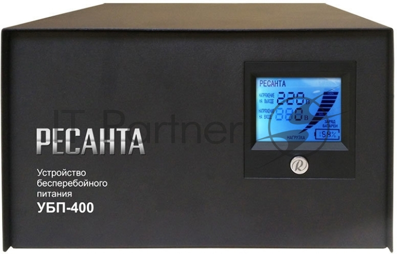 Устройство бесперебойного питания Ресанта УБП-400400 ВА. 300 Вт. 140-260 В. 1 розетка